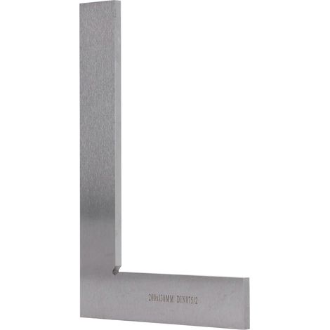 Équerre de mécanicien 200 x 130 mm, angle droit 90°, haute précision, ergonomique, en acier au carbone, règle d'ingénieur (1/5)