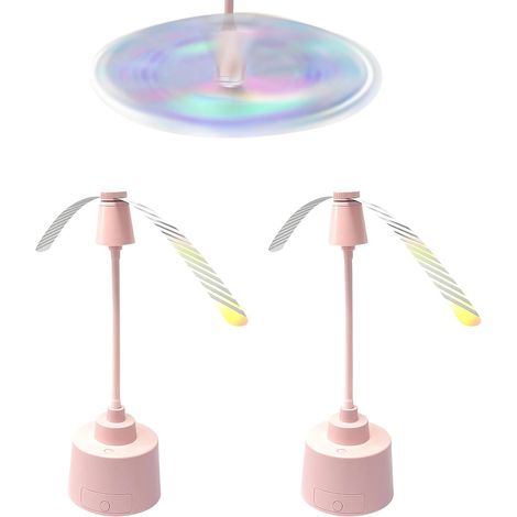 Set di 2 griglie antimosche a LED, a collo d'oca, 360°, silenziose, senza sostanze chimiche, pieghevoli, rosa, per barbecue, campeggio, feste (1/5)