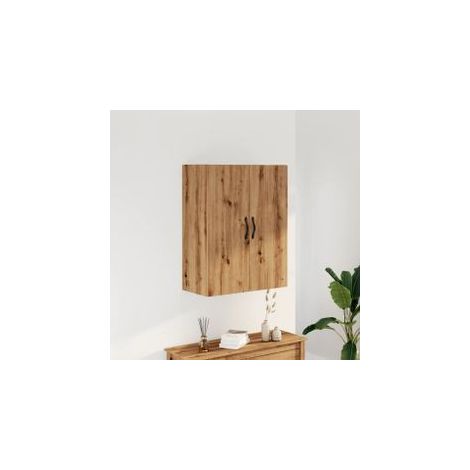 Armoire murale chêne artisanal 69,5x34x90 bois d'ingénierie (1/5)