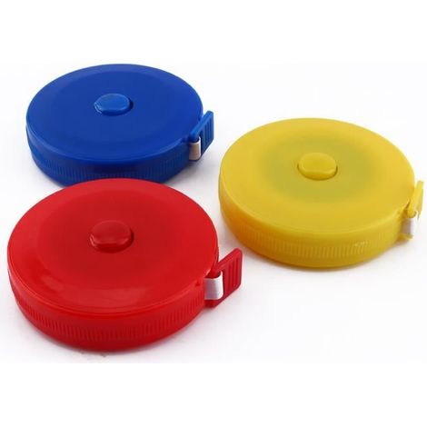 Qiilu ruban à mesurer rétractable Règle de mesure de corps de ruban plat doux de tissu de couture rétractable chaud 1.5M (1/4)