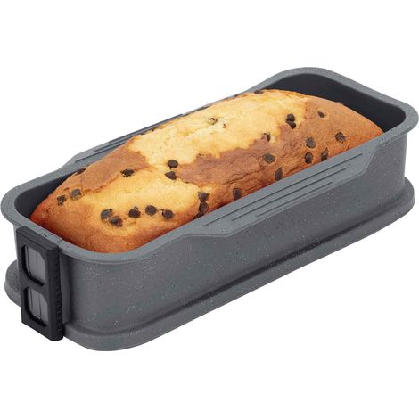 Moule à gâteau au four - Moule en silicone - Moule à pain - Démoulage - Base en verre - Anti-adhésif - Flexible - Pour four, congélateur et lave-vaisselle - Sans BPA - 26,5 x 13,2 x (1/5)