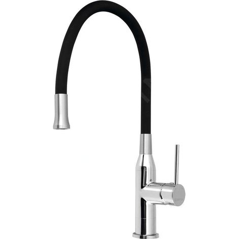 Sapho - Mitigeur d'évier Sili avec bras flexible, noir/chrome SR426 (1/5)