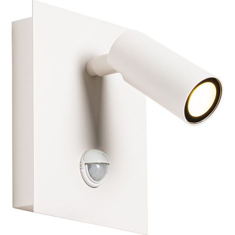 QAZQA simon - LED Applique murale - 1 lumière - L 13 cm - Blanc - Moderne - éclairage extérieur (1/4)