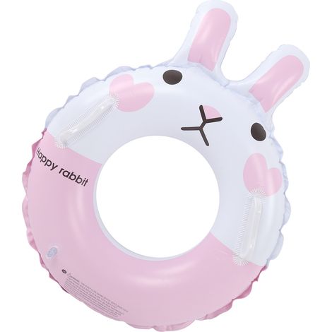 Anneau de natation bébé avec poignée, bouée gonflable PVC pour piscine - Jouet aquatique enfant sécurisé (1/5)