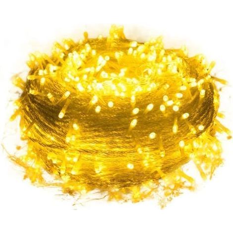 Waterproof LED String Lights - 300 LEDs - White & Yellow - 8 Lighting Modes