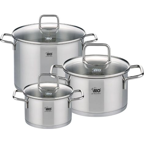 Set de 3 faitouts en inox 16 cm 20 cm et 26 cm Elo Citrin (1/5)