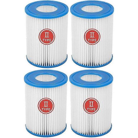 Lot de 4 cartouches filtrantes pour pompe de piscine Bestway Type II-AquaForge (1/4)