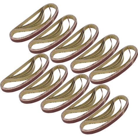 Dapetz ® Sanding Belt 10x330mm, 60 Grit for Grinding, Sharpening, Derusting, Precise Sanding on Metal and Wood, Compatible with Milwaukee Belt Sanders 50pcs (1/5)