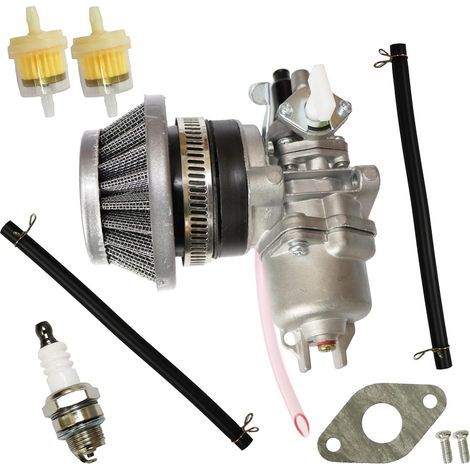 PZ13 13mm carburetor for 2-stroke 47cc 49cc 50cc mini bike ATV quad go kart dirt bike pocket bike with air filter, spark plug, and fuel filter (1/5)