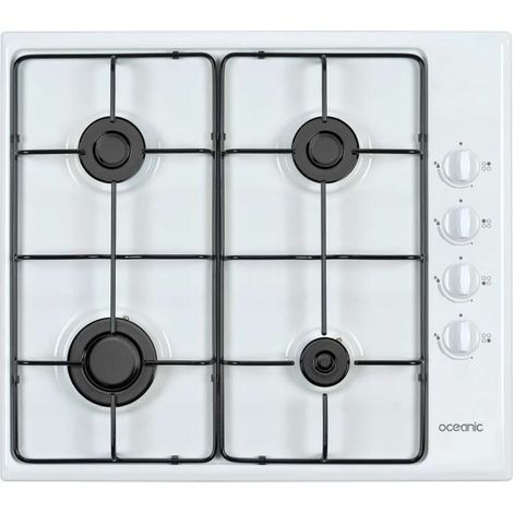 OCEANIC 4-burner hob - White enamel gas