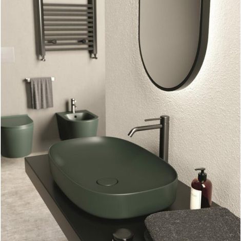 FORM 65x40 Bleu mat. Sans Bonde. Sans Siphon (1/5)