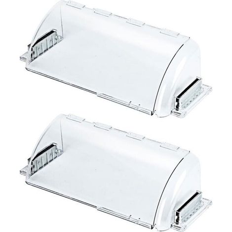 Lot 2 déflecteurs ventilation réglables transparents 8.5-14.5 pouces, pour grilles plafond sol murs latéraux (1/4)