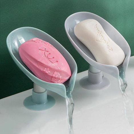 Seifenschalen-Set mit Saugnapf (2er-Pack), Duschseifenhalter, Schwammhalter für die Küchenspüle, Seifenschale mit Abfluss, leicht zu reinigender Küchenseifenhalter (1/5)