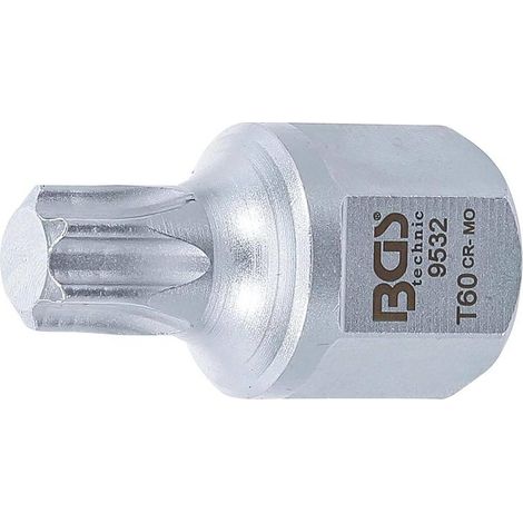 Douille à Embouts pour Courroies en V 12,5 mm - Hexagone Mâle 22 mm, Profil Torx T60 - Précision et Robustesse - D-Work