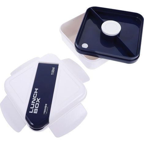 Boîte à lunch Bento carrée Unomor avec compartiments, compatible (1/5)