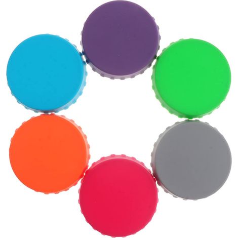 Set mit 6 Silikondeckeln für Getränkedosen – Dosenverschlüsse für Getränke – wiederverwendbare, staubdichte Deckel für Becher – Deckel für Getränkedosen – staubdichte Silikon-Dichtungsdeckel für (1/4)