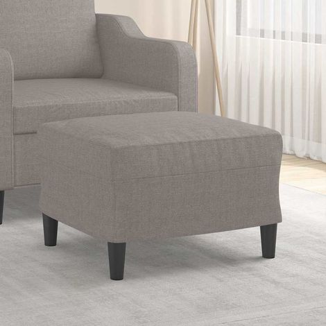 Repose-Pieds pour Salon ou Chambre - Tabouret Pouf Taupe 60x50x41 cm Tissu BV739812 - BonneVie (1/5)