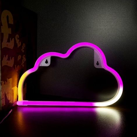 Guirlandes lumineuses décoratives LED néon en forme de nuage pour les murs de Noël, les fêtes d'anniversaire, les chambres d'enfants, les salons et les mariages. (1/5)