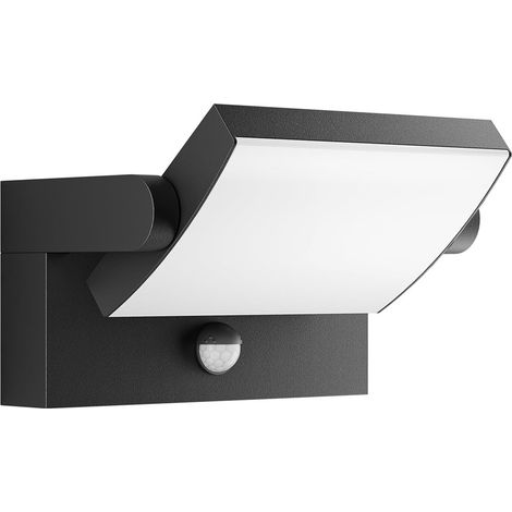 SIENTICE Projecteur mural extérieur, éclairage à détecteur de mouvement, lumière LED, orientable, étanche IP54, lumière blanche, structure en aluminium. (1/5)