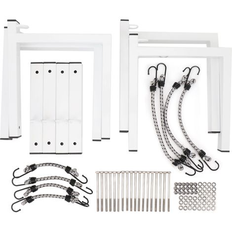 Porte-échelle latéral fermé à 4 supports pour remorque, avec boucle et crochet en D pour fixation latérale. (1/5)