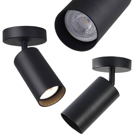 LÁMPARA de TECHO APP1244-1C NEGRO GU-10
