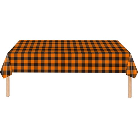 3 pièces nappe jetable pour Thanksgiving, rectangulaire, imperméable, motif automnal, 137 x 274 cm, décoration de table fête des récoltes (1/5)