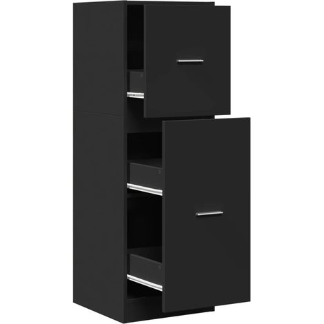 Maison Exclusive - Armario botiquín madera de ingeniería negro 40
