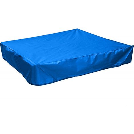 Housse de protection d'extérieur Couverture bac à Sable Anti-poussière 120x120cm Bleu (1/5)