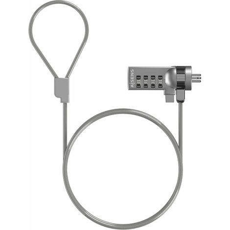 Câble de sécurité pour ordinateur portable aisens aslk-d40n01-sl/ 1.5m