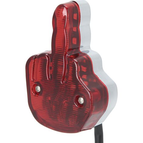 Feu arrière LED 12V Moto Stop Unique Doigt d'Honneur Rétroéclairage Compatible Yamaha