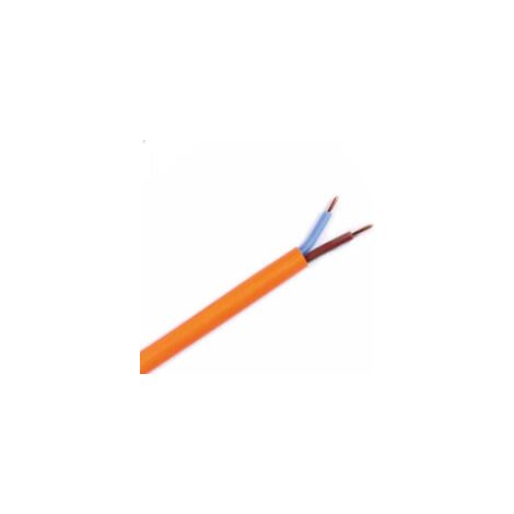 Câble CR1 anti feu 2 x 1,5 mm² – Résistant au feu pour circuits de sécurité incendie – Gaine PVC orange – Vendu au mètre – Cable Courant Fort