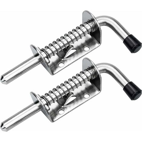 Lot de 2 loquets à ressort en acier inoxydable 128mm – Résistants à la rouille – Installation facile pour portes et abris de jardin (1/5)