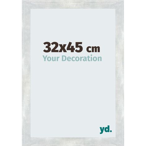 yd. - Cadre photo 32x45 - Argent Brillant Vintage - MDF - Mura