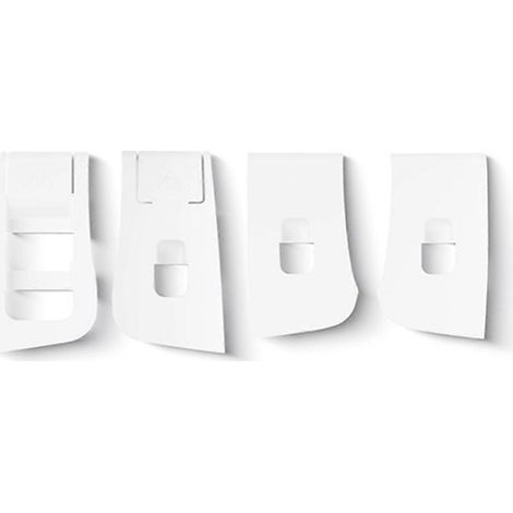 Cache Panneau Commande Levé-vitre - Silicone - Pour Voiture Conduite À Gauche - Blanc - Compatible Model Y 2025 - 4 Pièces (1/5)