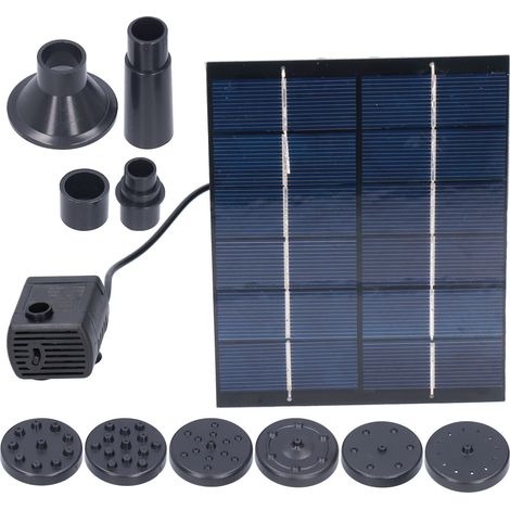 2-Watt-Solarbrunnen mit Solarpanel-Wasserpumpe, Solarpanel-Set für die Gartenteichdekoration (1/5)