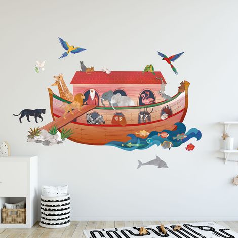 Grand Décor Panoramique Découpé, Arche de noé jour animaux , 83,5 cm X 162 cm (1/5)
