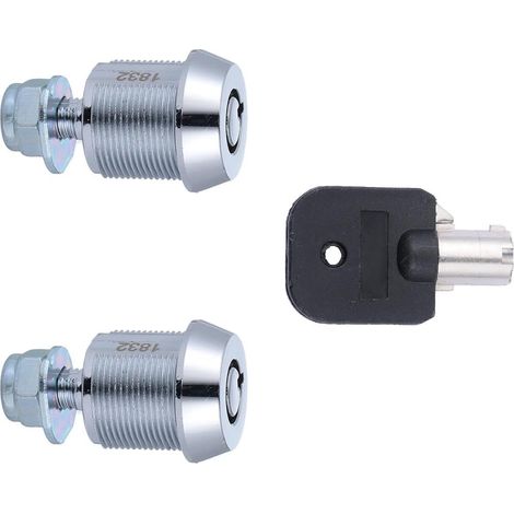 Serrure Tubulaire À Came Ronde 17Mm Clé Unique Pour Boîte À Outils Machine Arcade Armoires Verrouillage Facile Usage Professionnel (1/5)