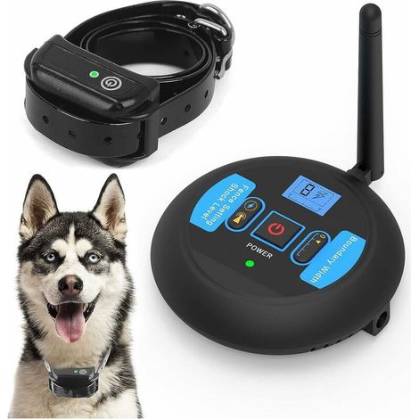 Système de Clôture Électronique sans Fil pour Chien, Système de Barrière Invisible de Clôture de Confinement de Frontière de L'animal Famil (1/5)