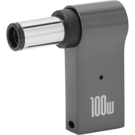 100-W-PD-5-A-USB-C-Buchse-auf-Stecker-Winkeladapter für HP-Laptops, Aluminiumgehäuse, 18,5–20 V, Schnellladefunktion, abgewinkelter Stecker (1/5)