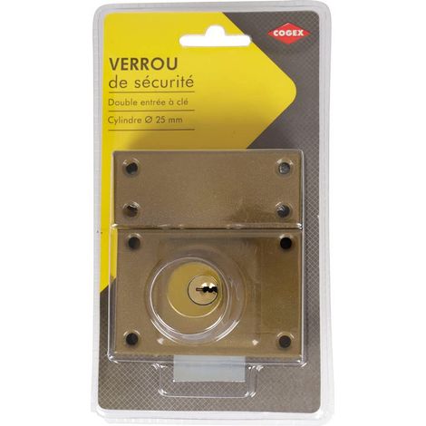 Cogex - Cilindri per serrature per porte - Serratura a doppio cilindro per porte esterne/interne, serratura di sicurezza - Cilindro Ø 25 mm - Viene fornito con 3 chiavi + viti (1/4)