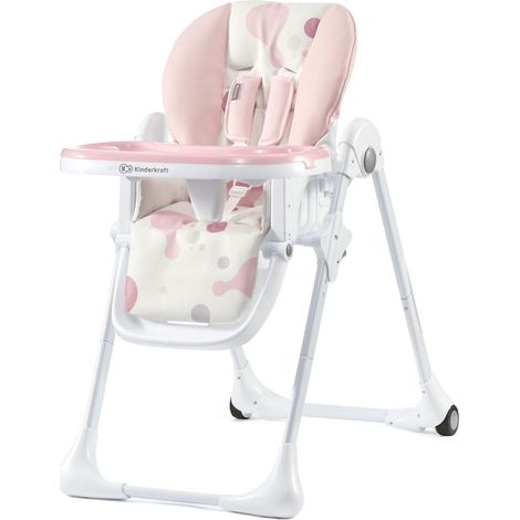 4krd7 YUMMY Chaise Haute Rose Pliable Confortable (1/5)