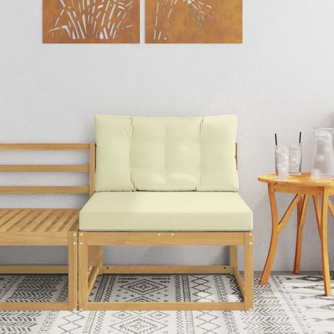 vidaXL Sofa de milieu extérieur Polyester Blanc