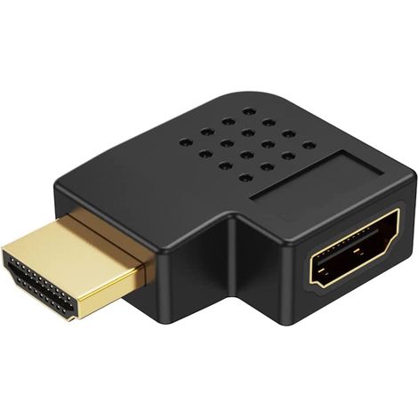 Adaptador HDMI acodado derecha 90 grados  Negro (1/4)