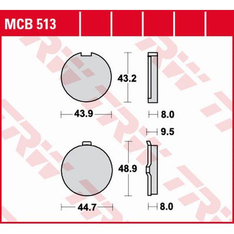 Pastillas de freno TRW MCB513