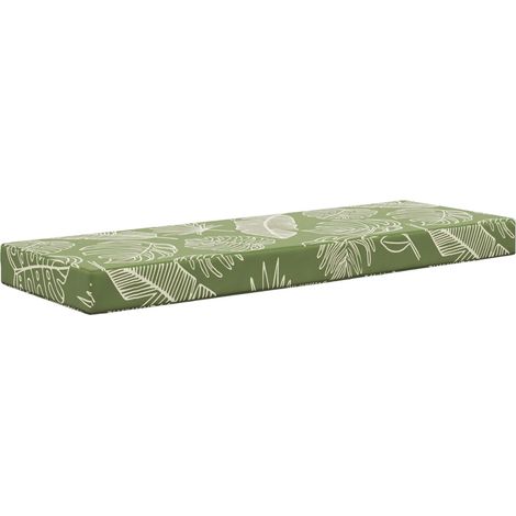 Maison Exclusive - Coussin de Siège d'Extérieur Feuilles Vertes 111,5 x 40 x 8 cm