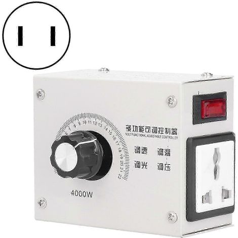 Variateur de tension SCR 4000 W avec contrôleur électronique à thyristor haute puissance et prise AC110/220VUS (1/5)