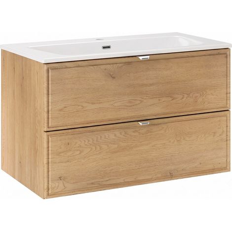 Mobile bagno con lavabo Elias marrone 80cm (1/5)