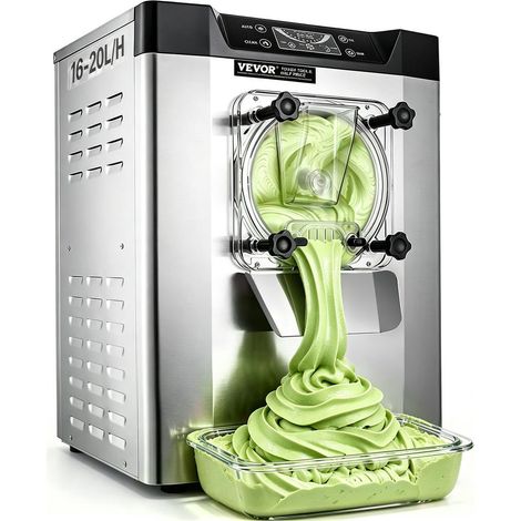 Contrôle LCD Facile Machine à Crème Glacée Professionnelle Turbine à Glace 1400W Inox 304 Capacité 16-20 L/h YKF-618 (1/5)