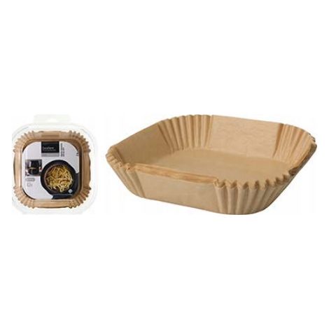 Juego de 50 insertos de papel para freidora de aire de 16 x 16 x 4,5 cm.