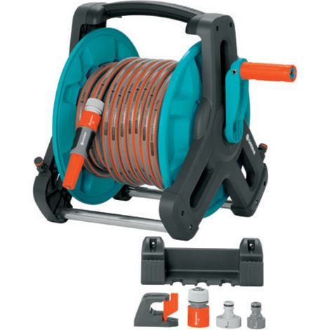AVVOLGITUBO 50 + SUPPORTO MURO  TUBO 20 MT 13 MM